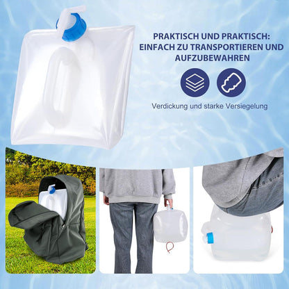 Faltbarer Wasserkanister 10L/20L mit Hahn Camping Trinkwasserkanister