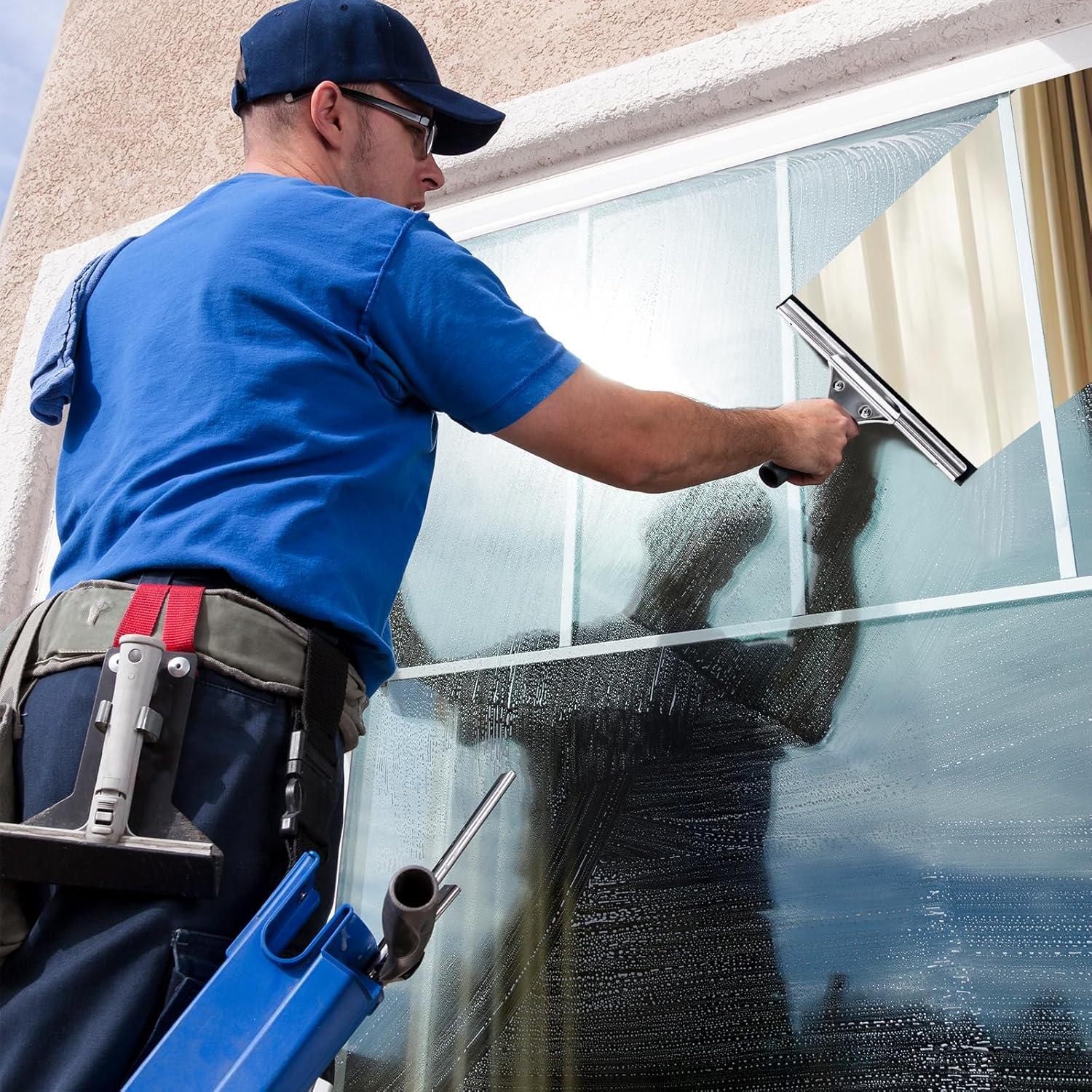 Fensterabzieher Profi 30cm Edelstahl Duschabzieher 3 Ersatzlippen