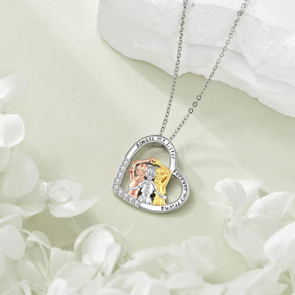 Schwestern Halskette "Always My Sister Forever My Friend" 925 Sterlingsilber