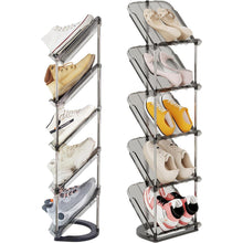 Schuhregal Schmal mit 5 Ebenen - Platzsparend Schräg