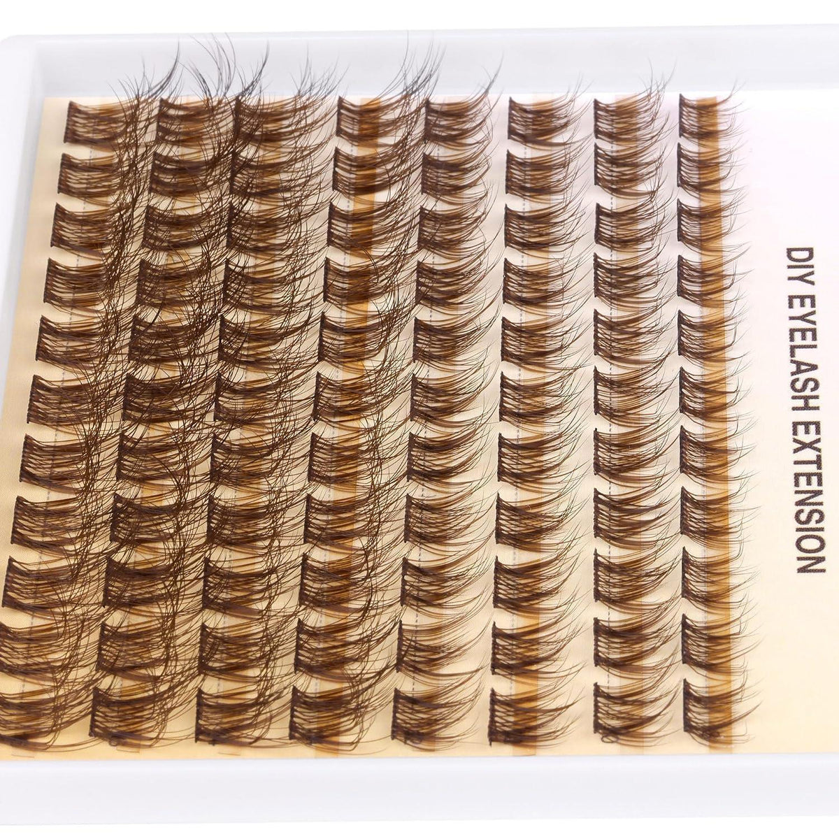 Braune Wimpern Cluster CC Curl Set – Individuelle Verlängerung