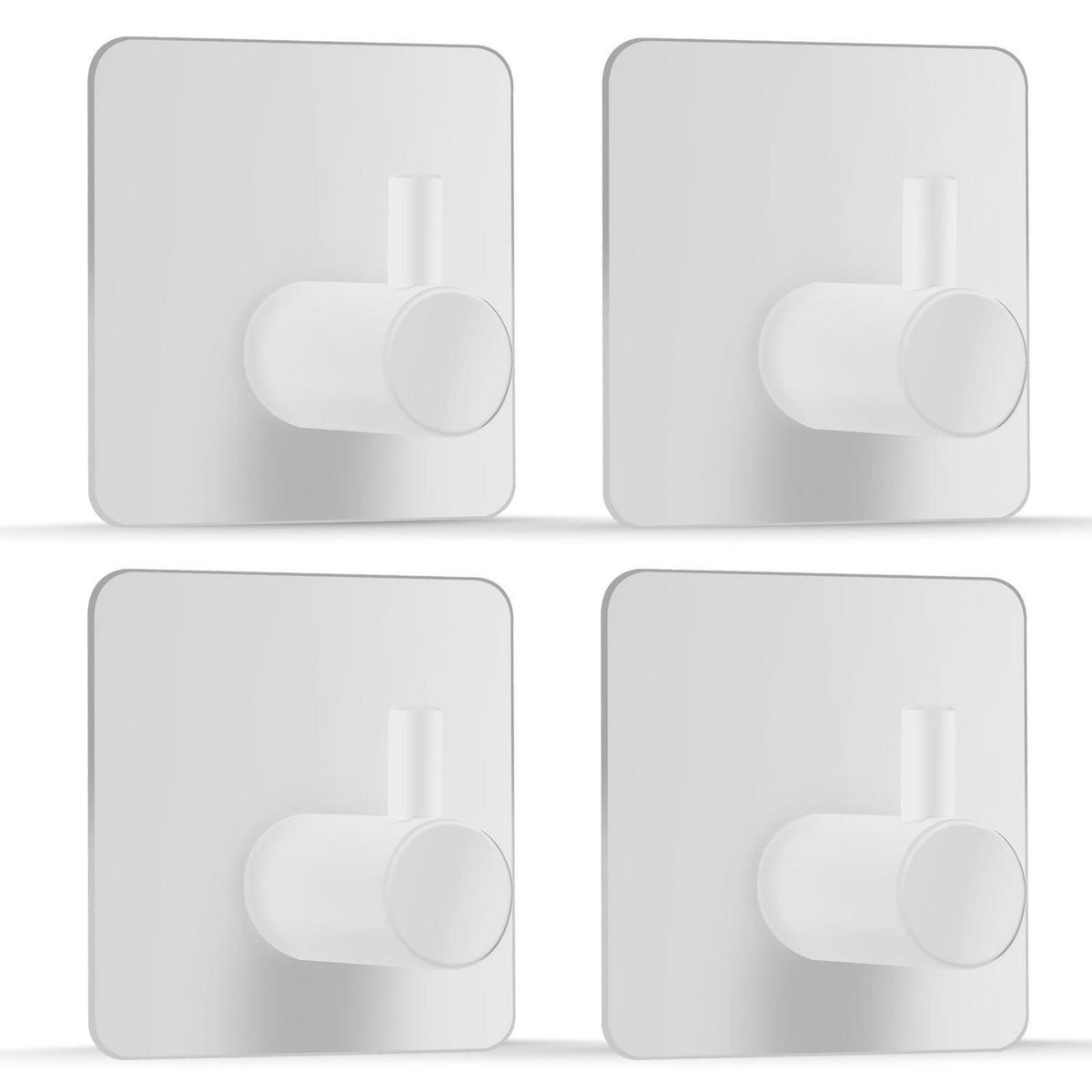 Edelstahl Handtuchhaken 4er Set – Selbstklebend & Bohrlos