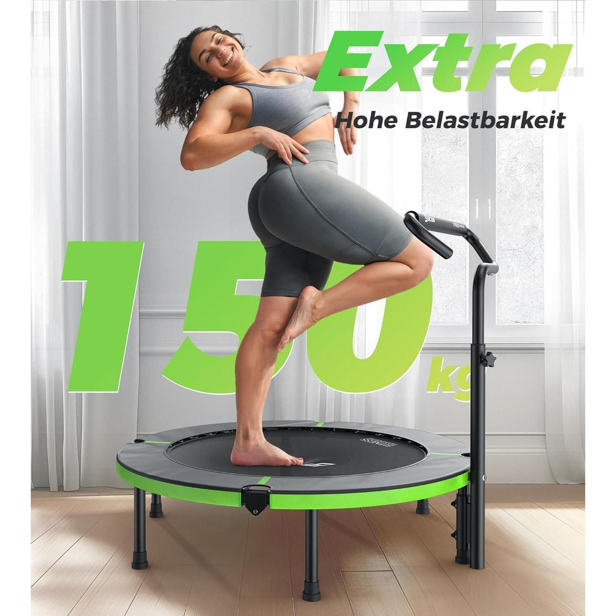 Fitness Trampolin 102 cm – Faltbar & Verstellbar