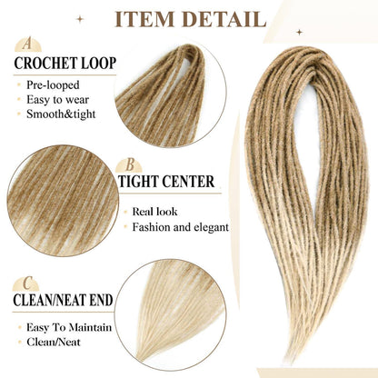 24 Zoll Dreadlock Extensions – Handgemacht, 27/613#