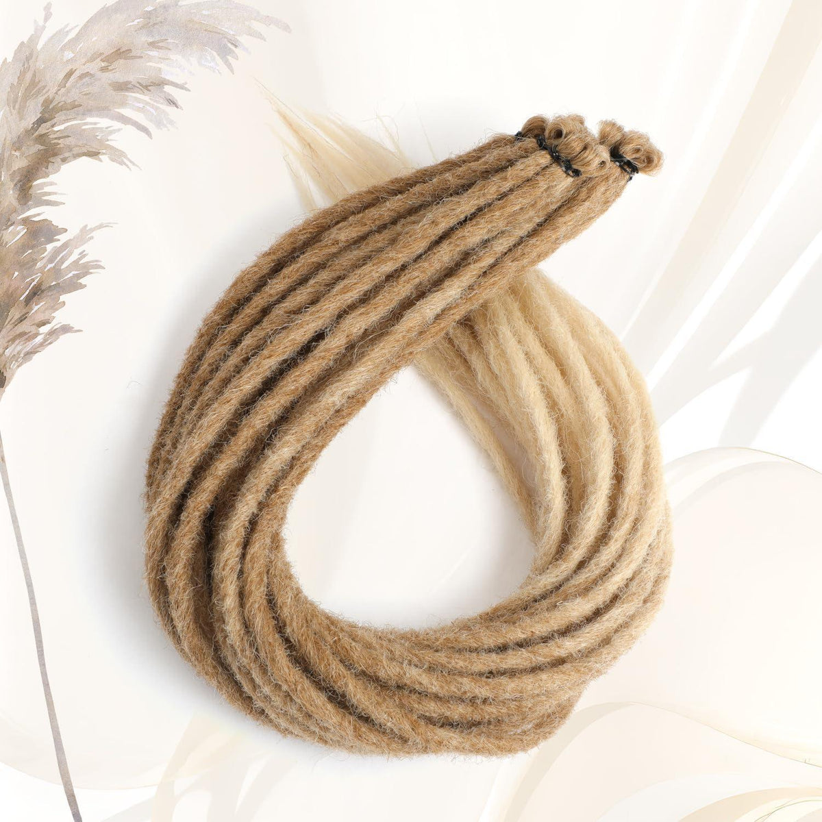 24 Zoll Dreadlock Extensions Blond bis Braun – 20 Stränge Handgemacht