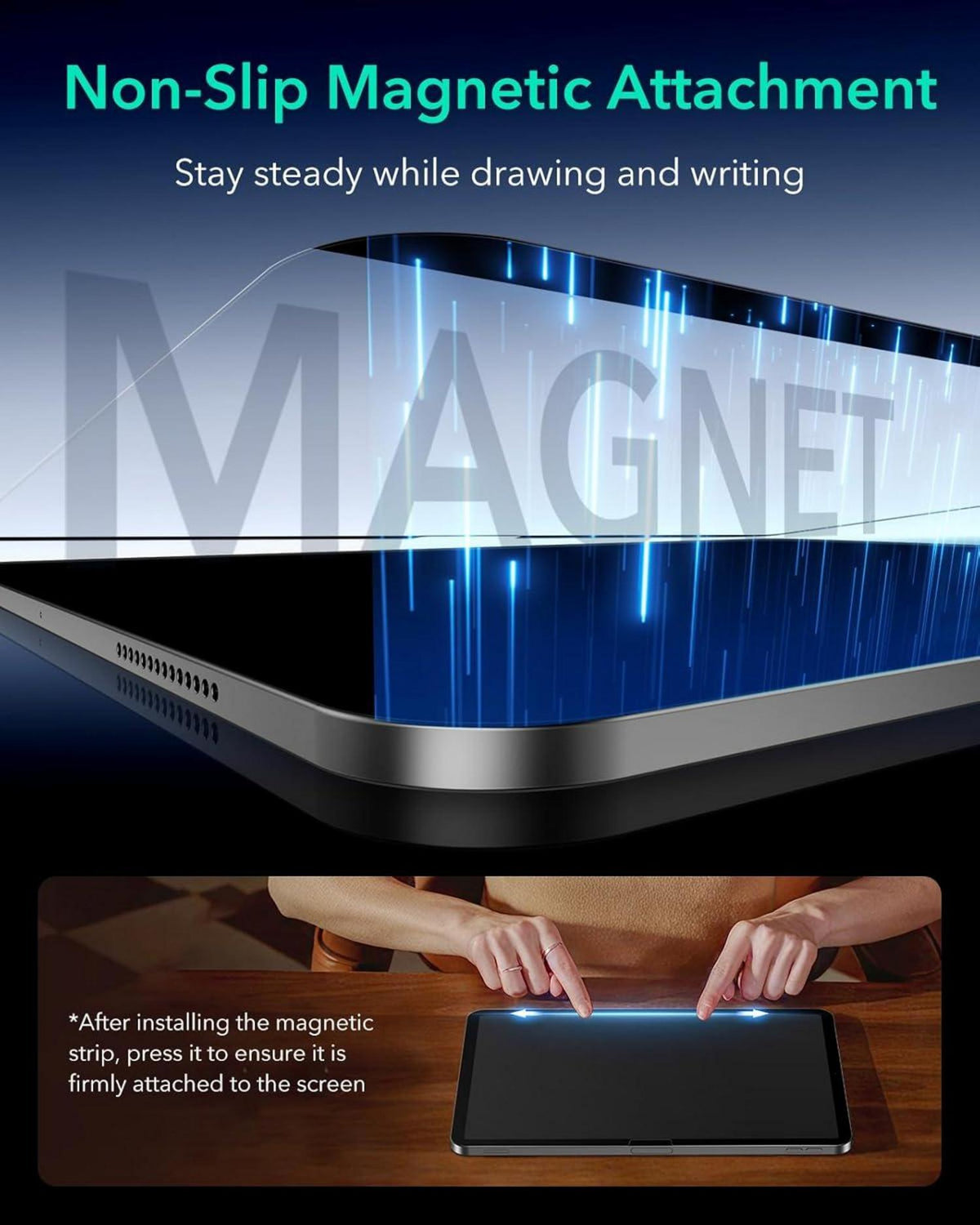 iPad Air 13 Zoll M2 (2024) Magnetische Schutzfolie Paper