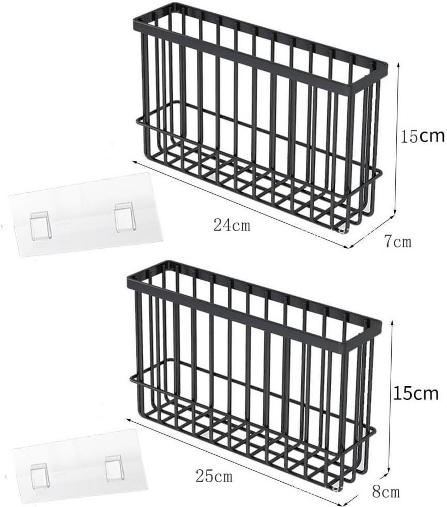 2 Stück Küchenschranktür-Aufbewahrungsbox Wandmontierte Organizer