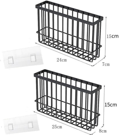 2 Stück Küchenschranktür-Aufbewahrungsbox Wandmontierte Organizer