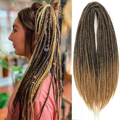 24 Zoll Dreadlock Extensions – Handgemacht, Gerade, T1B/27#