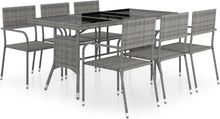 Gartenmöbel Set 6 Personen Essgruppe Poly Rattan Anthrazit