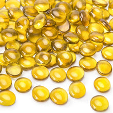 Bunte Glasnuggets Gelb 450g 1,7-1,9cm Deko Steine Mosaik Basteln