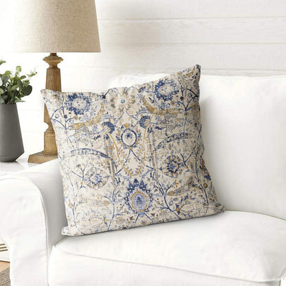 Boho Kissenbezug 40x40 cm - Set 2 | Vintage Blumen Samt