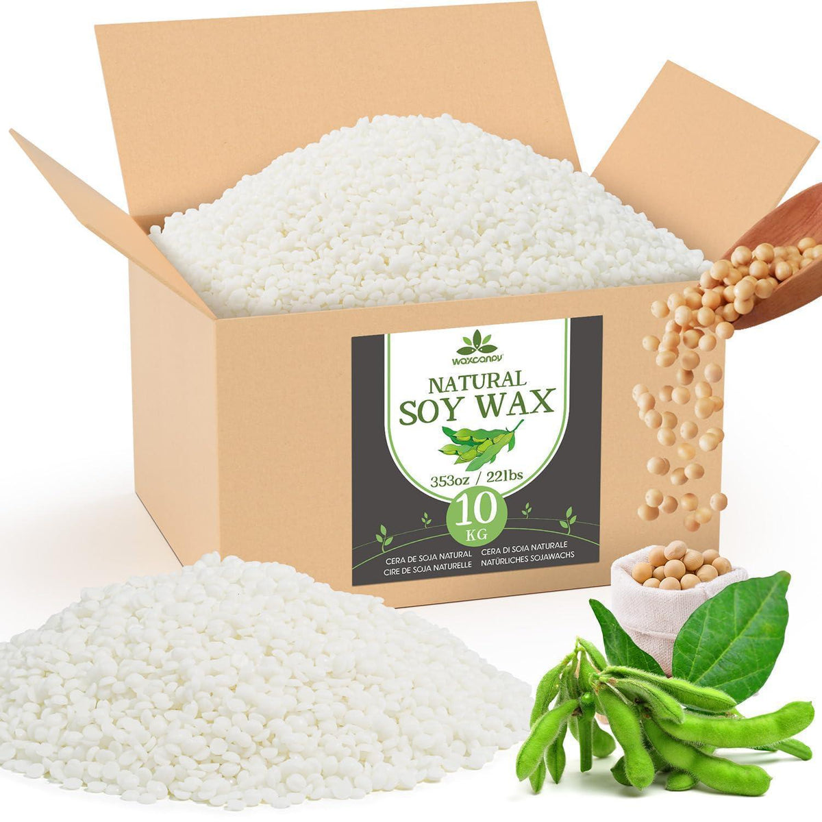 10kg Sojawachs für Kerzen – Premium, Nachhaltig & Rein