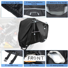 Motorrad Abdeckplane Wasserdicht 300D Outdoor XXL Noir 295x110x140cm