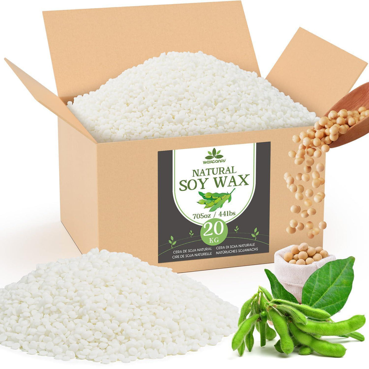 20kg Sojawachs für Kerzen – Premium Qualität & Nachhaltig