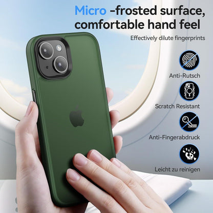 Schutzhülle iPhone 14/13, Transluzente Stoßfeste Handyhülle Matte Grün