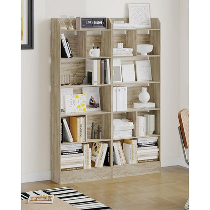 Bücherregal 6 Fächer Eichenbeige – Standregal für Wohnzimmer