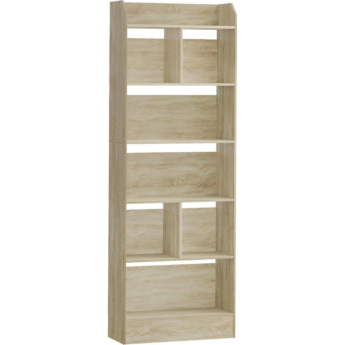 Bücherregal 6 Fächer Eichenbeige – Standregal für Wohnzimmer