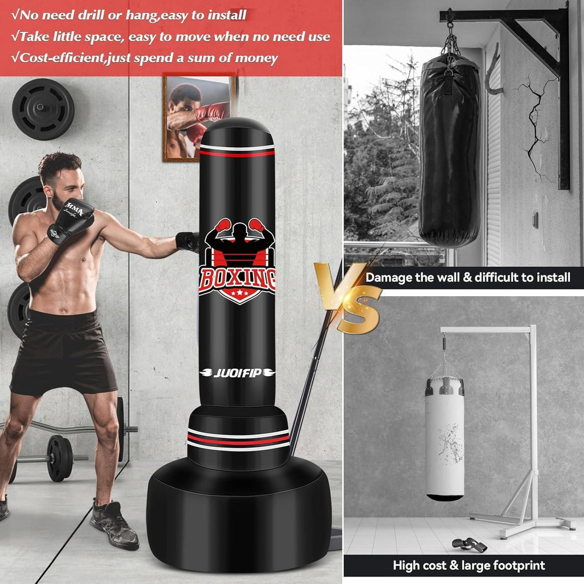 Freistehender Boxsack 180cm für Erwachsene MMA Training