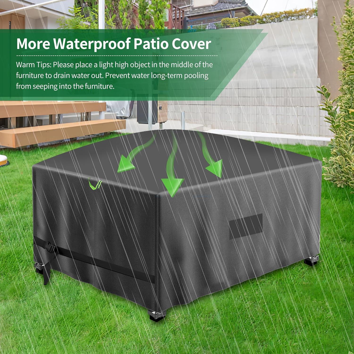Wasserdichte Gartenmöbelabdeckung Rattan 180x120cm Oxford-Gewebe