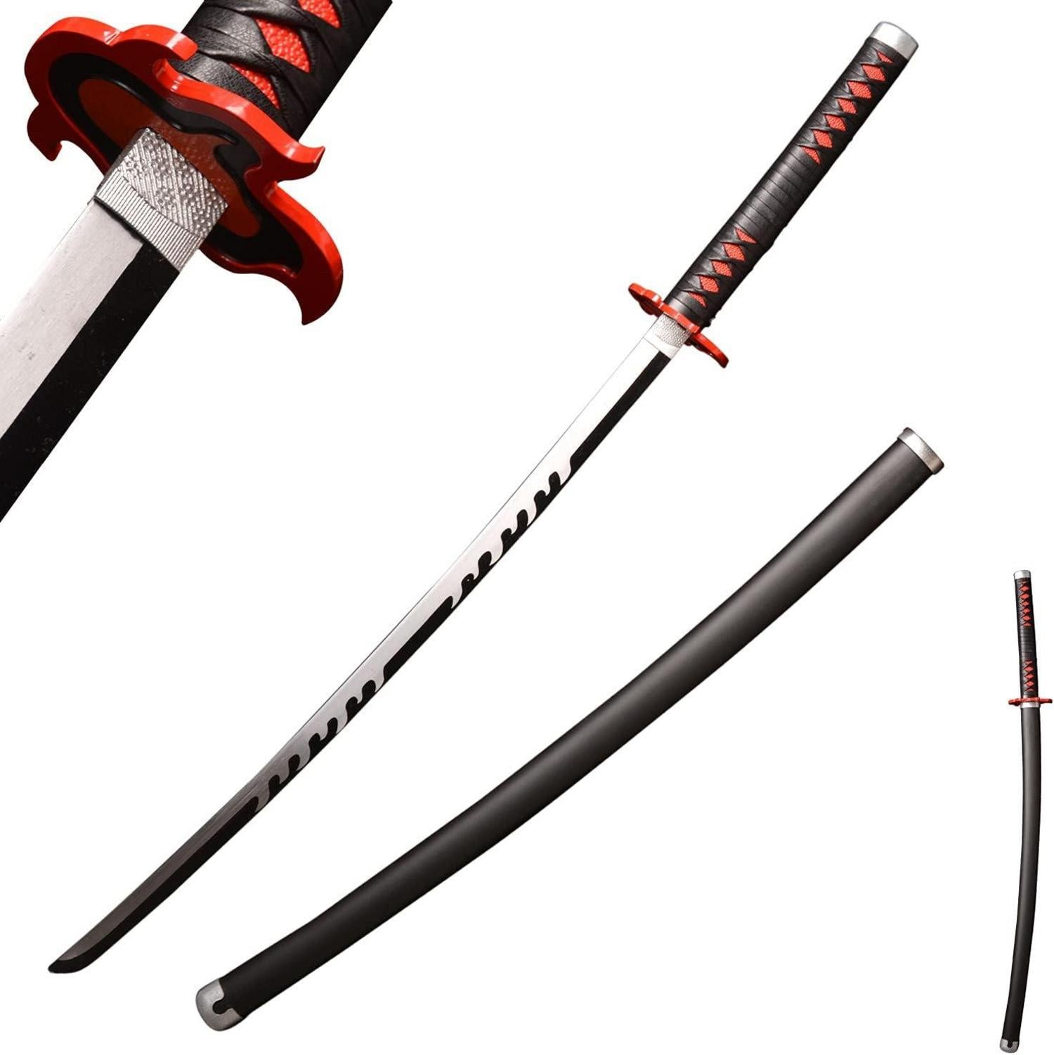 Samurai-Schwert Anime Cosplay Carbon-Stahl-Dämon Real-Metal Tanjirou