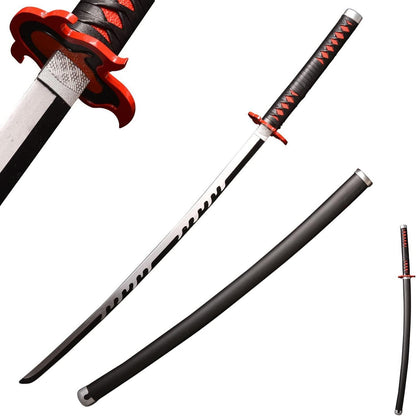 Samurai-Schwert Anime Cosplay Carbon-Stahl-Dämon Real-Metal Tanjirou
