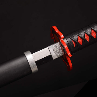 Samurai-Schwert Anime Cosplay Carbon-Stahl-Dämon Real-Metal Tanjirou