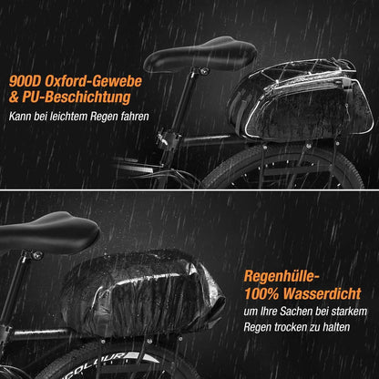 Fahrradtasche Gepäckträger Wasserdicht 12L E-Bike Pendeln