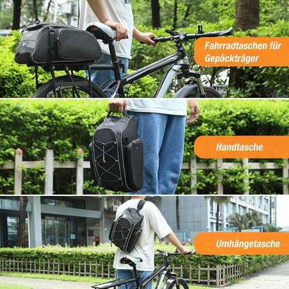 Fahrradtasche Gepäckträger Wasserdicht 12L E-Bike Pendeln