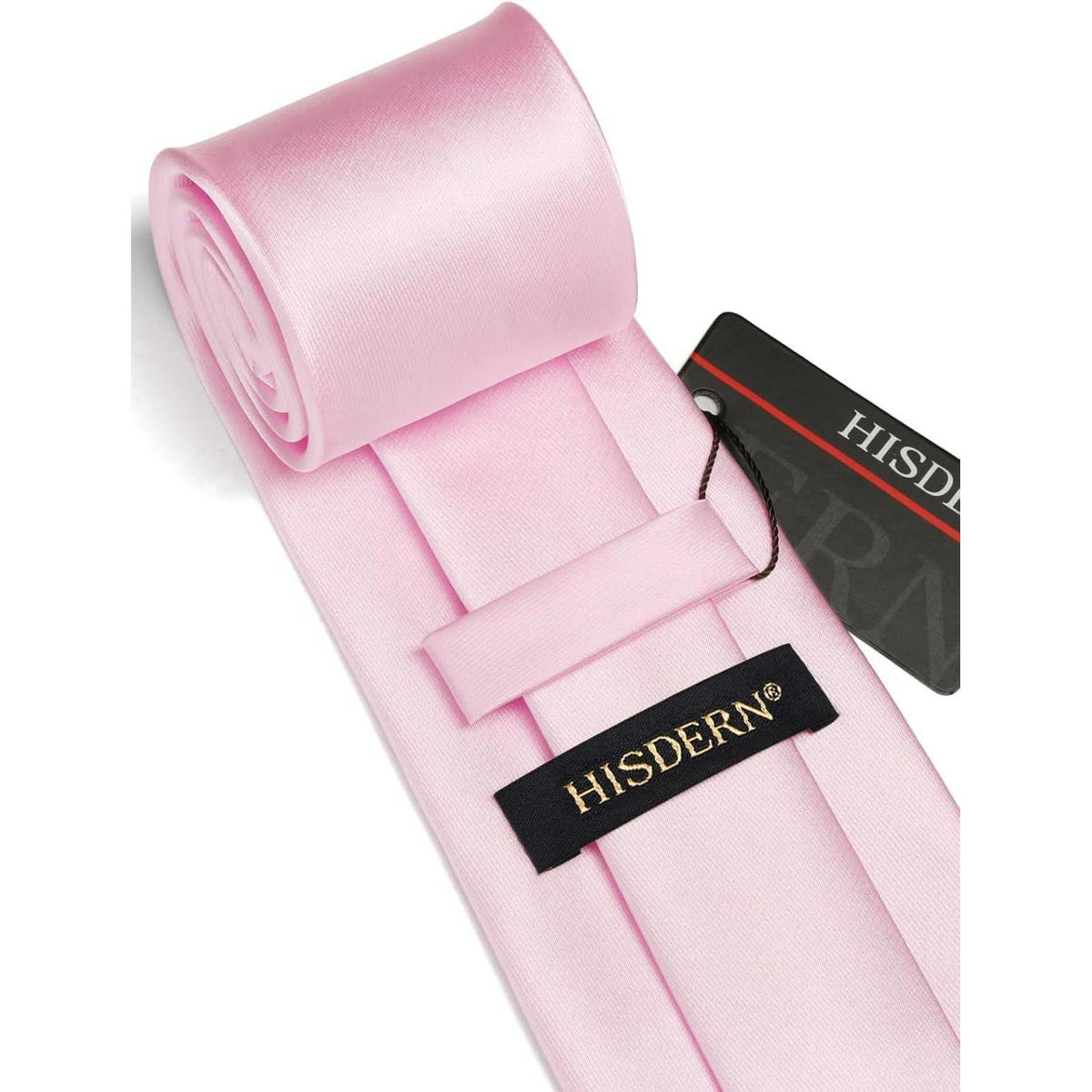 Herren Krawatten-Set mit Einstecktuch, Baby Pink