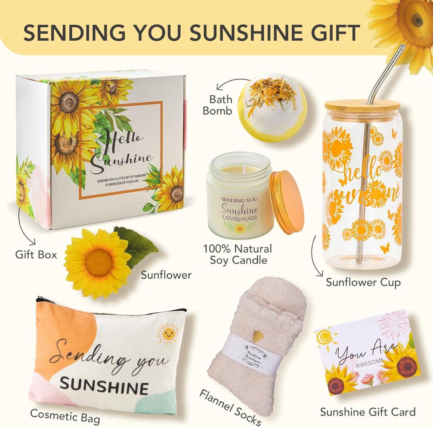 MEIMUCUL Sonnenblumen Geschenkset Wellness Geburtstag Weihnachten