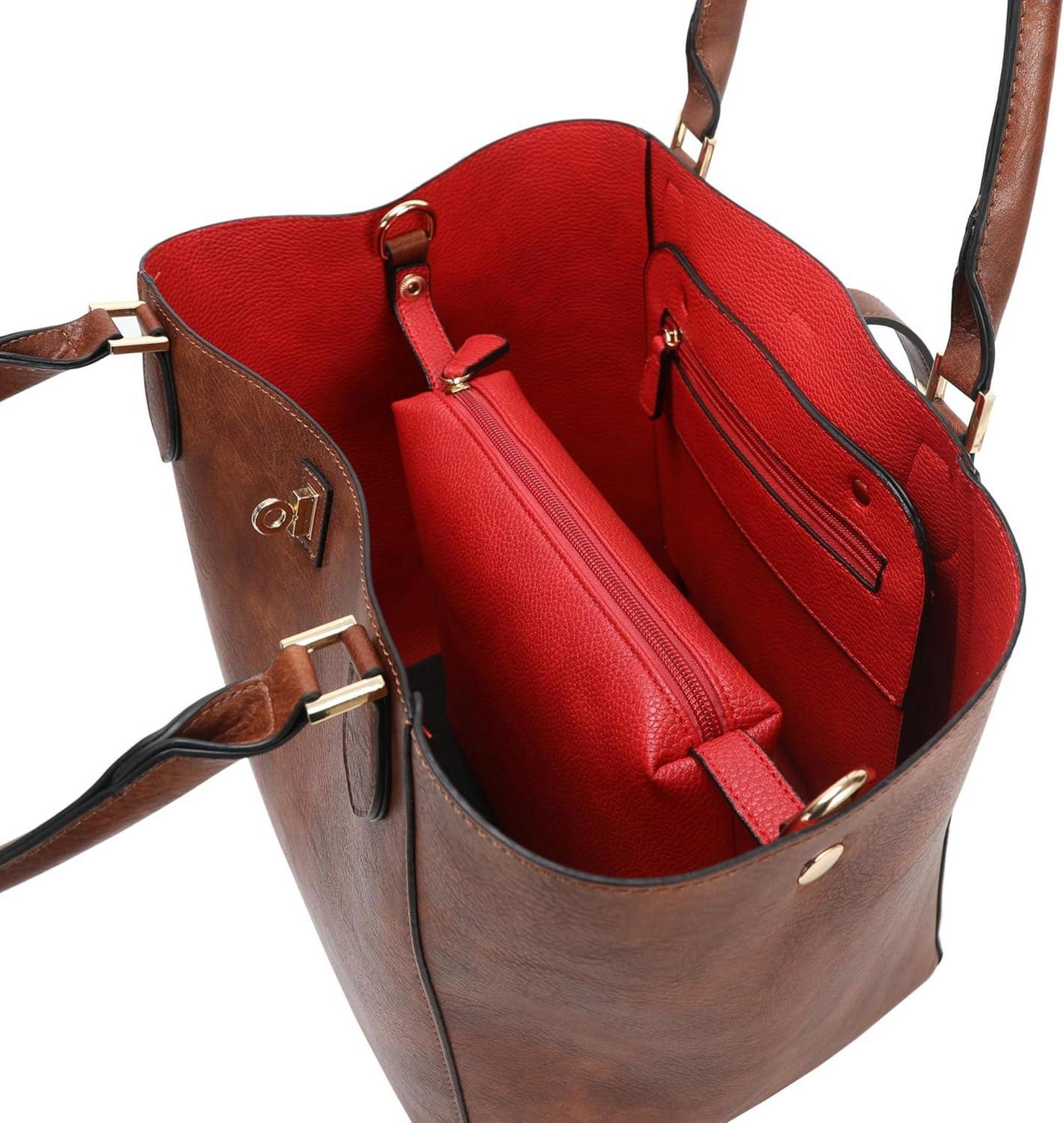 Modische Shopper Tasche aus PU-Leder für Damen