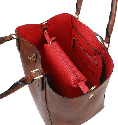Modische Shopper Tasche aus PU-Leder für Damen