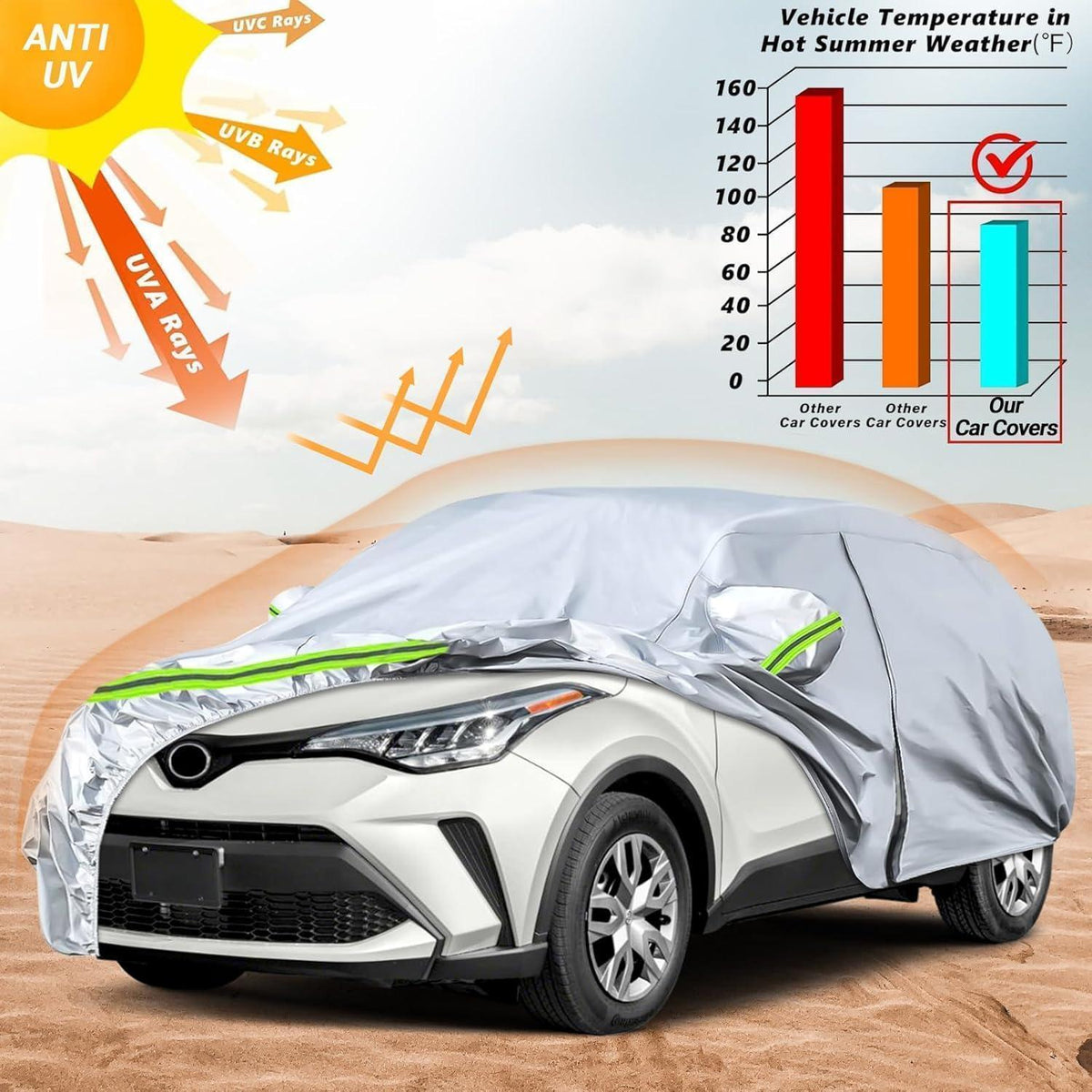 Wasserdichte Autoabdeckung für Toyota C-HR 2016-2025 SUV