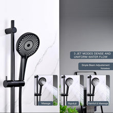 Edelstahl Duschstange mit Brause 90cm – Komplettset Schwarz