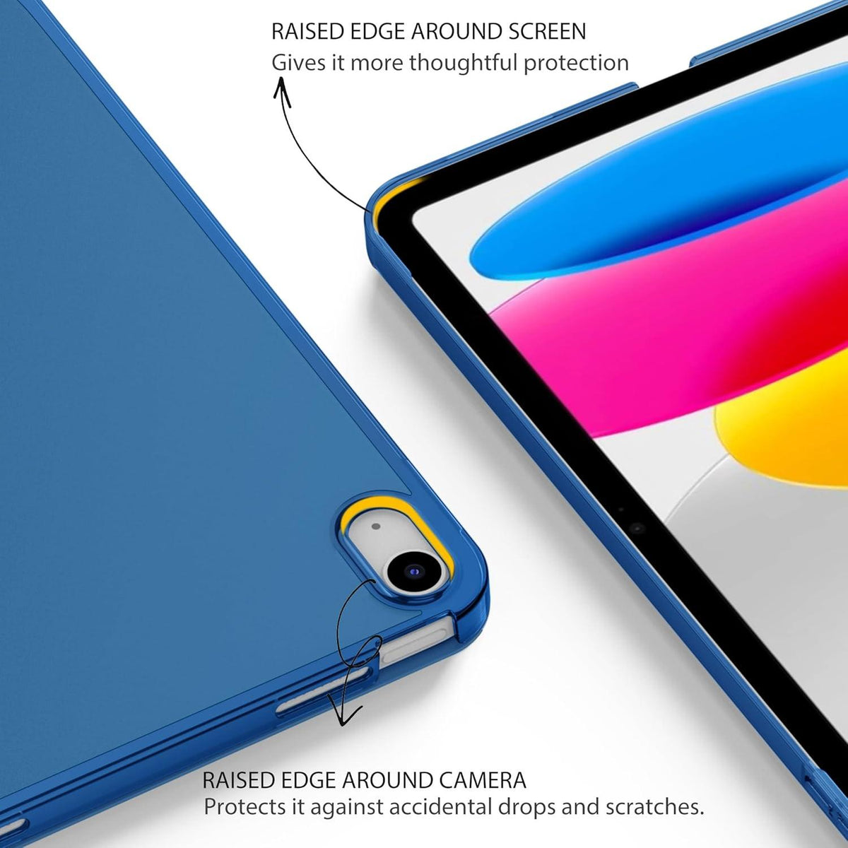 EasyAcc iPad 10.9 Zoll Hülle A2757/A2777 transparent matt blau