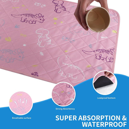 IEUUMLER Welpenunterlagen Waschbar Schnell Absorbierend Rosa 60x90cm 2 Stück