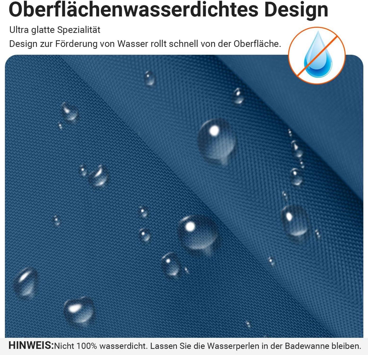 Duschvorhang Dunkelblau 280x200cm Beschwerter Saum
