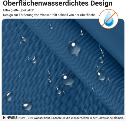Duschvorhang Dunkelblau 280x200cm Beschwerter Saum