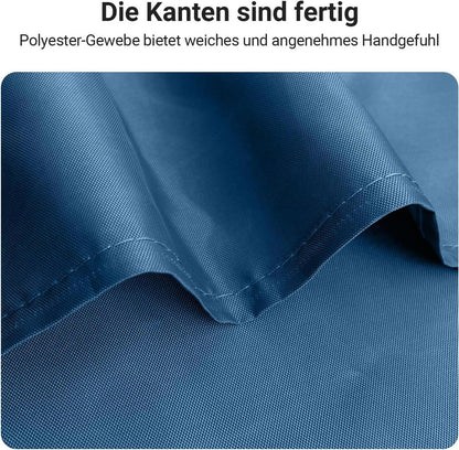 Duschvorhang 280x200cm Dunkelblau Textil Beschwerter Saum Antischimmel