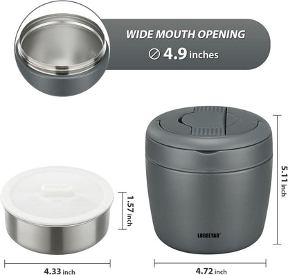 Thermobehälter 970ml Edelstahl Auslaufsicher Warmhaltebehälter Suppen