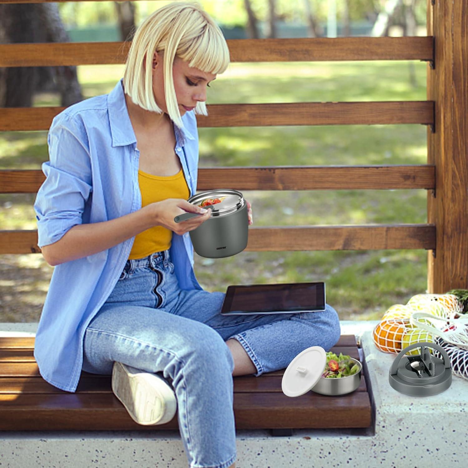 Thermobehälter 970ml Edelstahl Auslaufsicher Warmhaltebehälter Suppen