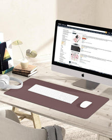 YSAGi Schreibtischunterlage Mauspad Leder Wildleder Office
