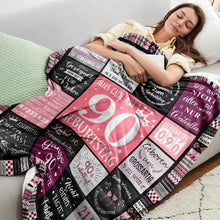 Flanell-Fleece Decke 150x130CM 90. Geburtstagsgeschenk