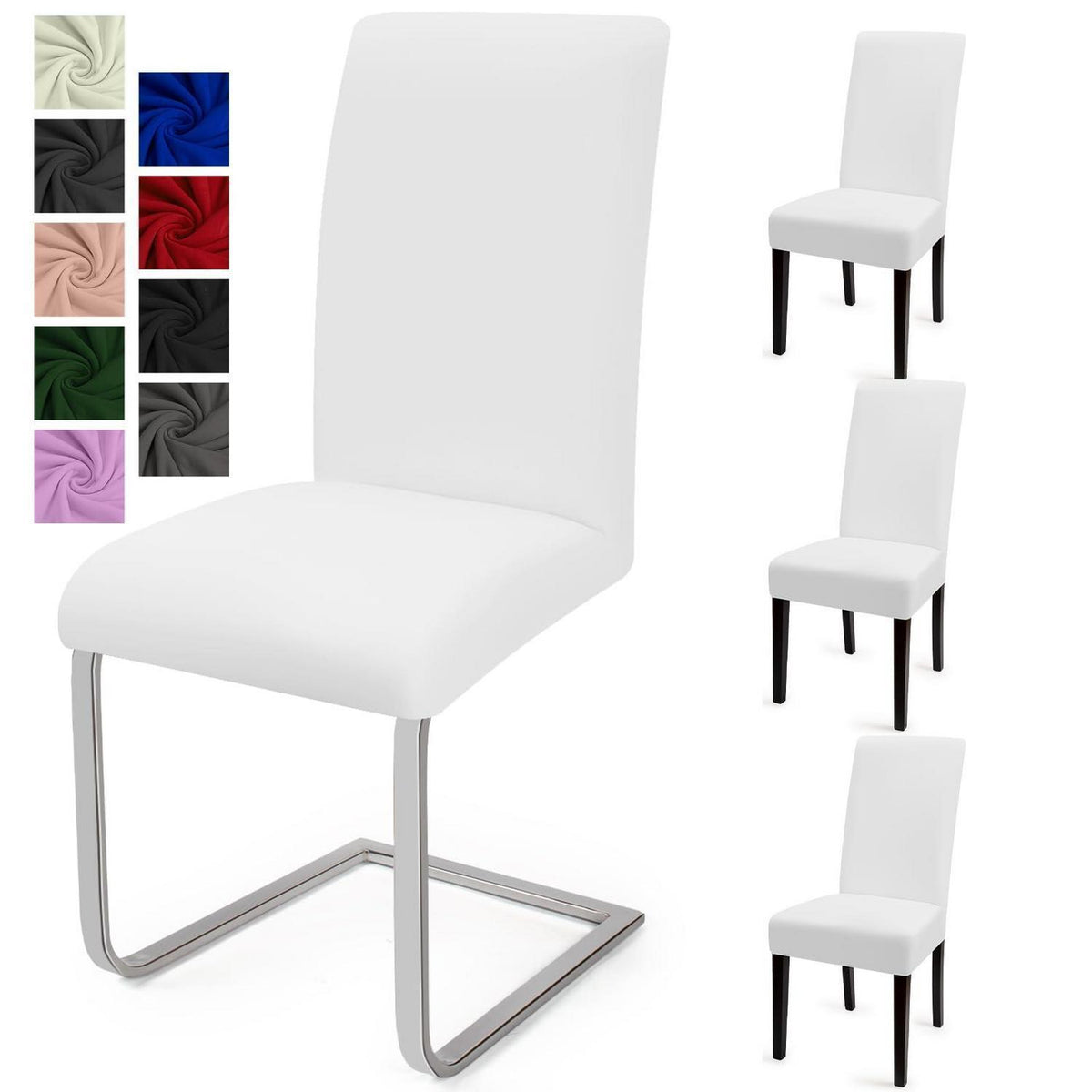 Stuhlhussen 4er Set – Moderne Stretchbezüge für Esszimmerstühle