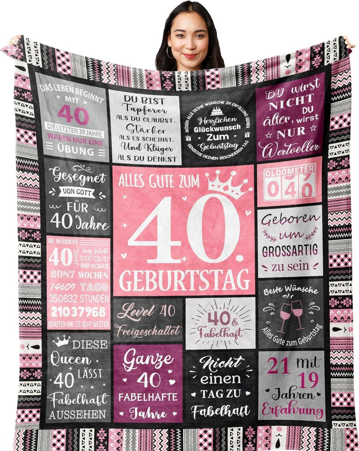 Flanelldecke 150x130CM Geburtstag Deko Frauen Geschenk
