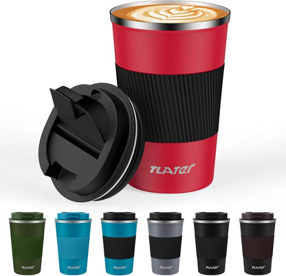 Isolierte Edelstahl Kaffeetasse Thermobecher 380 ml für unterwegs