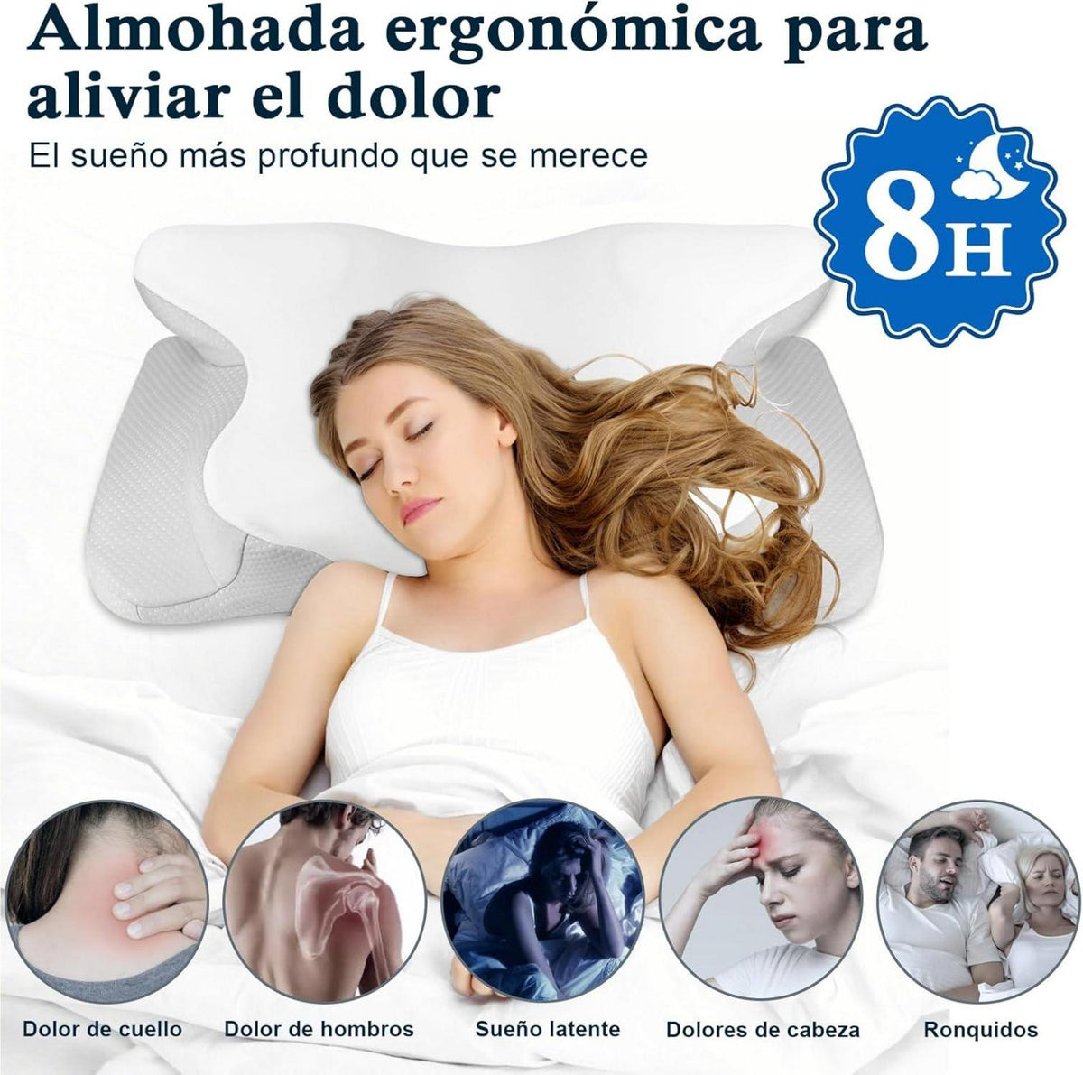 Orthopädisches Memory Foam Nackenstützkissen 62x41cm - Sei entspannt