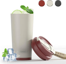 Thermobecher Doppelwand Isoliert 530ml Flip Straw Kaffeebecher to go