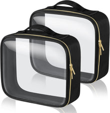 Aucuu Transparente Kulturtasche TSA-Zugelassen, PVC-Reise-Waschtasche
